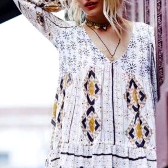 Free People Tops - Anthropologie Free People Down by the Bay Tunic top mini dress size small